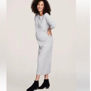 Hatch The Cozy Waffle Dress Grey - Maternity